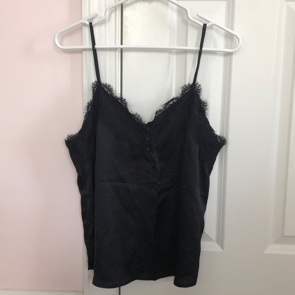 Abercrombie and Fitch Black Lace Camisole Tank Top